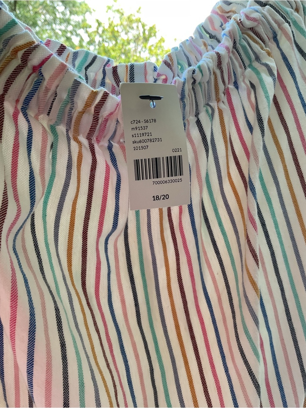 Lane Bryant Pastel Stripe Off-Shoulder Midi Dress in Cream, Pink, Blue, Green